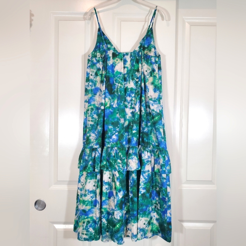 Anthropologie Corey Lynn Calter Boho Cotton V-Neck Relaxed Ruffle Midi Dress S - Picture 8 of 17